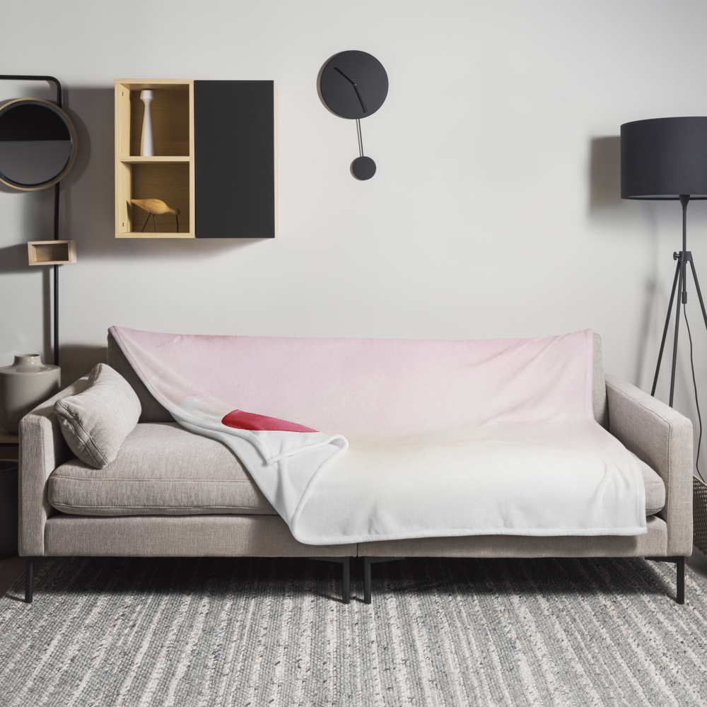 Watercolor Heart | Plush Throw Blanket