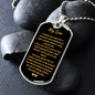 To My Son | Engraved Dog Tag Necklace PERSONALIZED