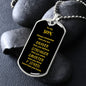 To My Son | Engraved Dog Tag Necklace PERSONALIZED (Brave Gold)