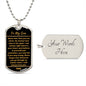 To My Son From Dad | Engraved Dog Tag Necklace PERSONALIZED