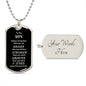 To My Son | Engraved Dog Tag Necklace PERSONALIZED (Brave Silver)