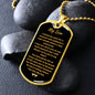 To My Son | Engraved Dog Tag Necklace PERSONALIZED
