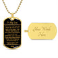 To My Son From Dad | Engraved Dog Tag Necklace PERSONALIZED