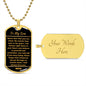 To My Son From Mom | Engraved Dog Tag Necklace PERSONALIZED