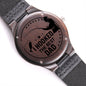 Hooked on Dad | Engraved Sandalwood Watch