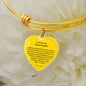 To My Beautiful Bonus Daughter | PERSONALIZED Heart Bangle (Amber Sun)