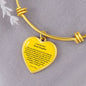 To My Beautiful Bonus Daughter | PERSONALIZED Heart Bangle (Amber Sun)