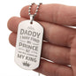 To Daddy from Daughter | Engraved Dog Tag Necklace PERSONALIZED