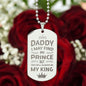 To Daddy from Daughter | Engraved Dog Tag Necklace PERSONALIZED