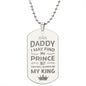 To Daddy from Daughter | Engraved Dog Tag Necklace PERSONALIZED