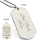 To Daddy from Daughter | Engraved Dog Tag Necklace PERSONALIZED