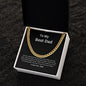 To My Best Dad | Cuban Link Chain (White on Black)