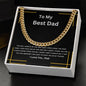 To My Best Dad | Cuban Link Chain (Gold Line)