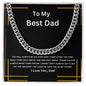 To My Best Dad | Cuban Link Chain (Gold Line)