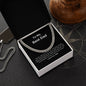 To My Best Dad | Cuban Link Chain (White on Black)