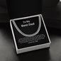 To My Best Dad | Cuban Link Chain (White on Black)