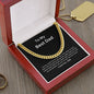 To My Best Dad | Cuban Link Chain (White on Black)