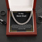 To My Best Dad | Cuban Link Chain (Gold Line)