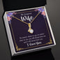 To My Gorgeous Wife | "Alluring Beauty" Necklace (Purple Rose)