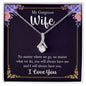 To My Gorgeous Wife | "Alluring Beauty" Necklace (Purple Rose)