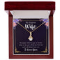 To My Gorgeous Wife | "Alluring Beauty" Necklace (Purple Rose)