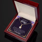 To My Gorgeous Wife | "Alluring Beauty" Necklace (Purple Rose)