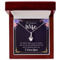 To My Gorgeous Wife | "Alluring Beauty" Necklace (Purple Rose)