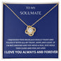 To My Soulmate | "Love Knot" Necklace (Deep Blue)