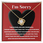 I'm Sorry | "Love Knot" Necklace (Black on Red)