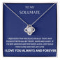 To My Soulmate | "Love Knot" Necklace (Deep Blue)