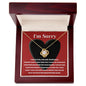I'm Sorry | "Love Knot" Necklace (Black on Red)