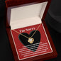 I'm Sorry | "Love Knot" Necklace (Black on Red)
