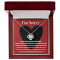 I'm Sorry | "Love Knot" Necklace (Black on Red)