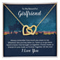To My Beautiful Girlfriend | "Hearts Entwined" Necklace (Starry Night)