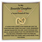 To My Beautiful Daughter | "Hearts Entwined" Necklace (Golden Pride)