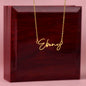 Chinese Zodiac | Rabbit 兔 (1987, 1999, 2011, 2023) | Signature Name Necklace
