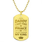To Daddy from Daughter | Engraved Dog Tag Necklace PERSONALIZED