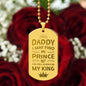 To Daddy from Daughter | Engraved Dog Tag Necklace PERSONALIZED