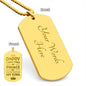 To Daddy from Daughter | Engraved Dog Tag Necklace PERSONALIZED