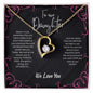 To Our Daughter | "Forever Love" Necklace (Black Pink)