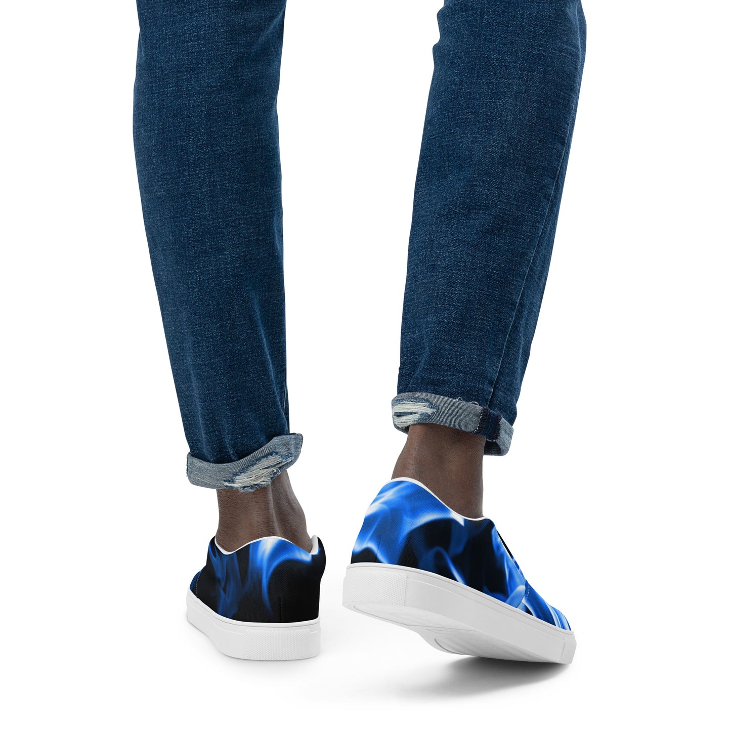 Blue Flame | Men’s Slip-On Canvas Shoes