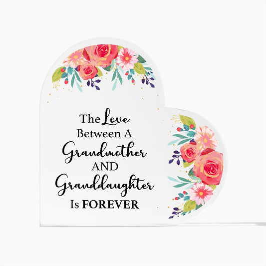 Grandmother & Granddaughter | Heart Art Plaque