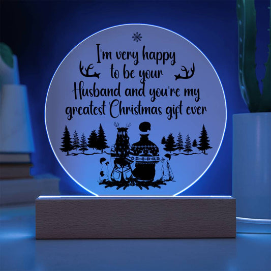 My Christmas Gift (to Wife) | Circle Art Plaque