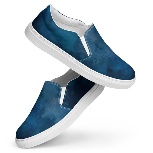 Blue Smoke | Men’s Slip-On Canvas Shoes
