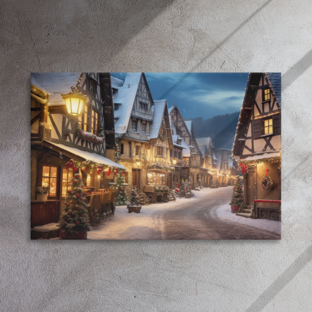 Winter Street | Thin Canvas Wall Art