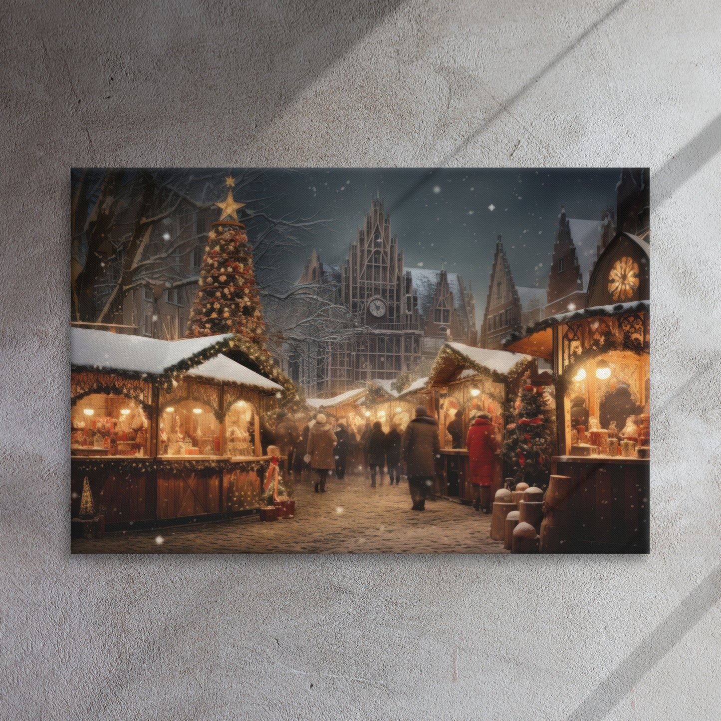 Christmas Market | Thin Canvas Wall Art