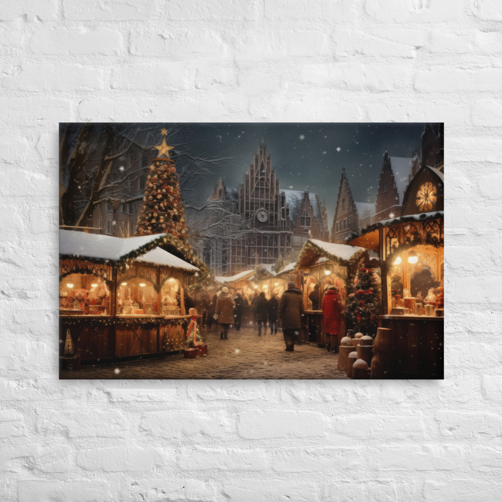 Christmas Market | Thin Canvas Wall Art