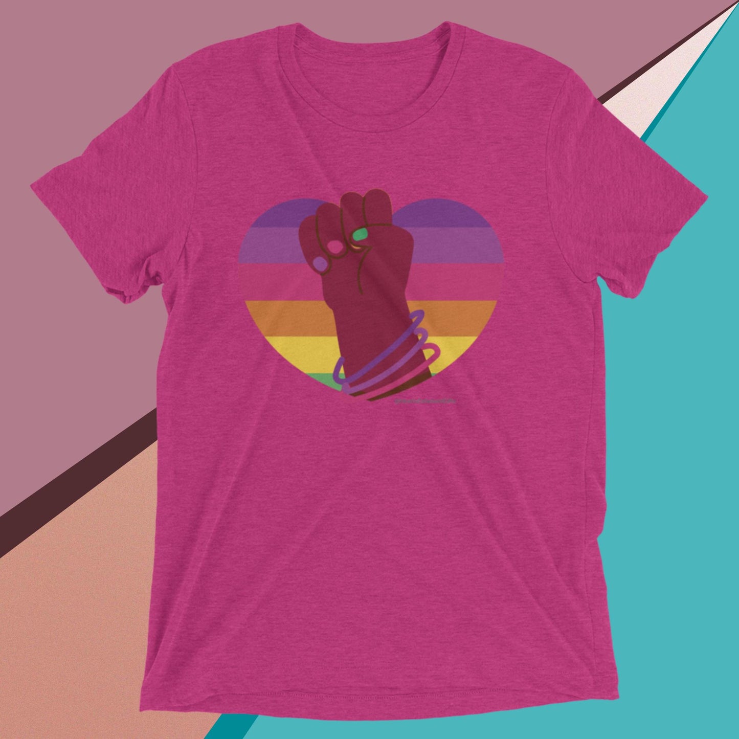 Heart of Solidarity | Pride | Unisex Tri-Blend T-Shirt