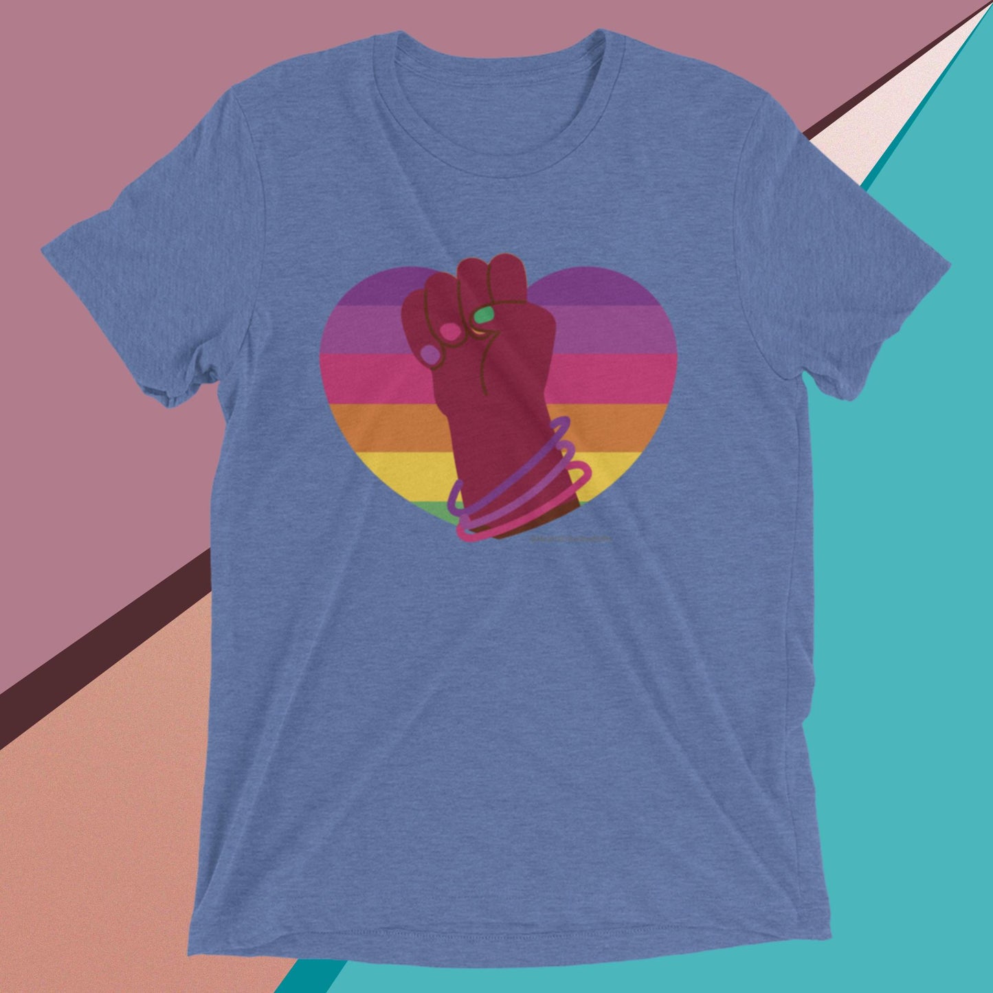 Heart of Solidarity | Pride | Unisex Tri-Blend T-Shirt