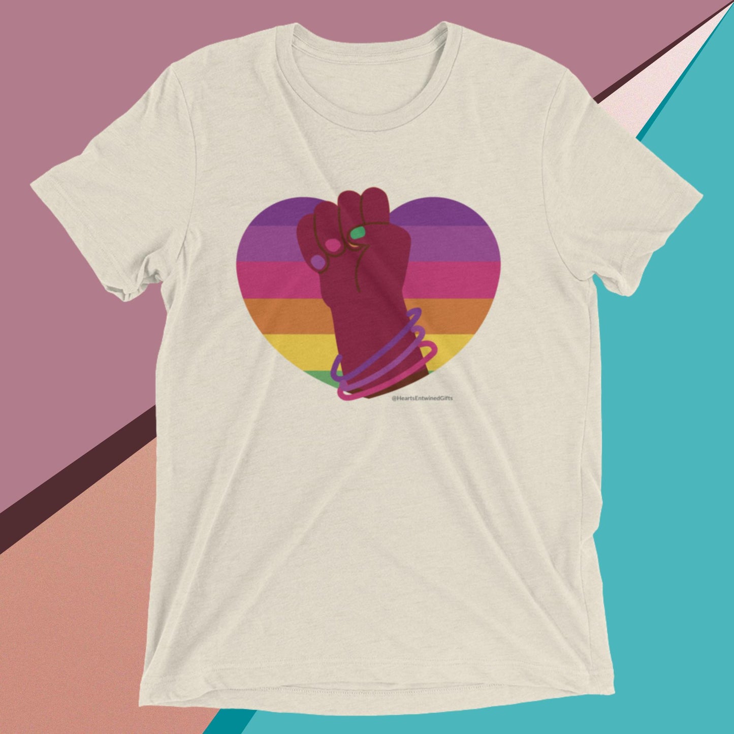 Heart of Solidarity | Pride | Unisex Tri-Blend T-Shirt